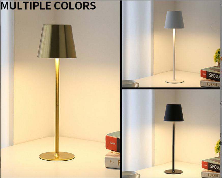 LED dobíjecí stolní lampa - dotykový vypínač stolní světla, 3 barevné režimy, stmívatelná funkce - ideální pro ložnici, obývací pokoj, bar a dekorativní osvětlení na večeři