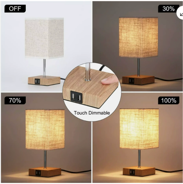 LED stolní lampa od Bedside Lamps - dotyková stmívatelná stolní lampa s USB a portem Type C, rychlé nabíjení, ochrana očí - ideální čtecí světlo pro studenty a dlouhodobé čtenáře