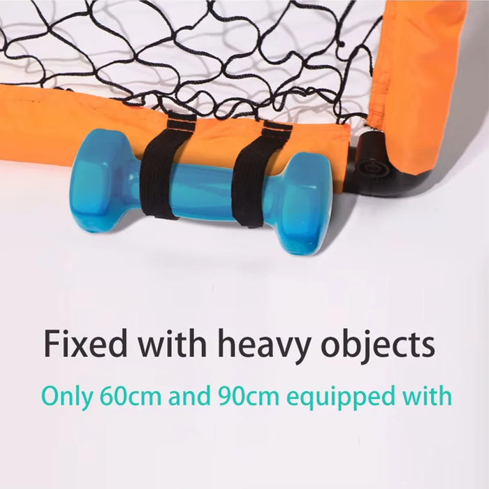 Portable Foldable Football Goal Set with Ball and Pump for Kids' Garden Play