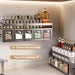 Multi-Functional Punch-Free Kitchen Spice Rack Organiser — 8 Racks for Cabinets & Countertop