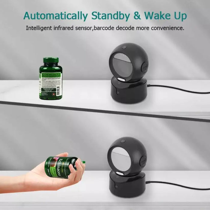 NETUM NT-A5 Desktop 2D QR Barcode Scanner — Hands‑Free USB Omnidirectional Reader