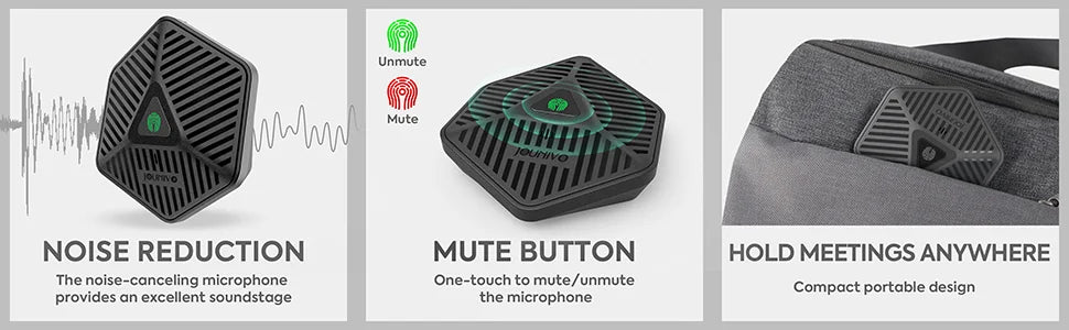 JV808 USB Conference Microphone — Omnidirectional Condenser Desktop Mic for PC & Laptop