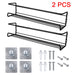 2-Pack Metal Wall-Mounted Spice Rack – Single-Layer Carbon Steel Hanging Organiser