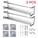 Metal Kitchen Hanging Racks 2-Pack — Wall-Mounted Single-Layer Spice Shelves