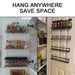 Metal Kitchen Hanging Racks 2-Pack — Wall-Mounted Single-Layer Spice Shelves