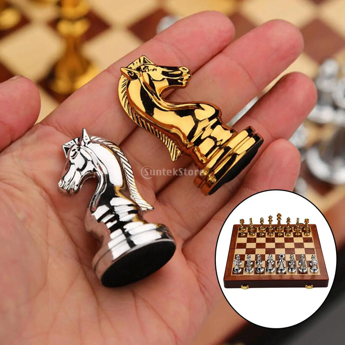 Pro Metal Magnetic Chess Set – Folding Travel Board for Adults & Kids
