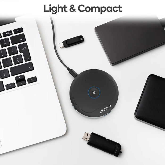 Conference Microphone with 5‑in‑1 USB Adapter — 360° Omnidirectional Condenser Mic for PC & Mac