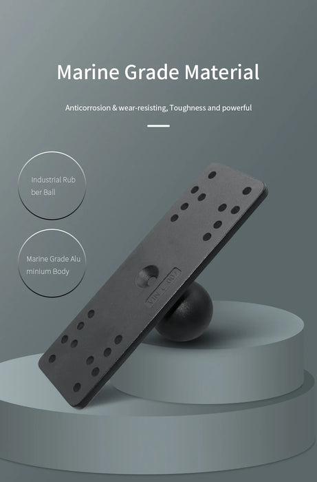 1.5in Ball Base Adapter – 360° Anti-slip RAM-style Mount for Fishfinder & GPS