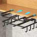 Under‑Cupboard Hanging Kitchen Rack with Hooks for Cutting Boards, Paper Towels & Lids