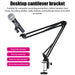 Adjustable Scissor Arm Microphone Stand — Desktop Clip, Tripod & Extendable Bracket