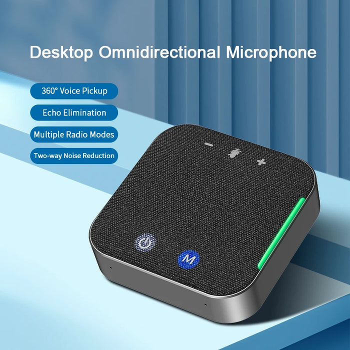4x Omnidirectional Microphones Wireless Conference Speakerphone — USB & Bluetooth for PC/Laptop