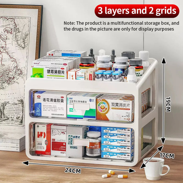 Large Capacity Multi-layer Medicine Storage Box – Drawer Pill Organiser