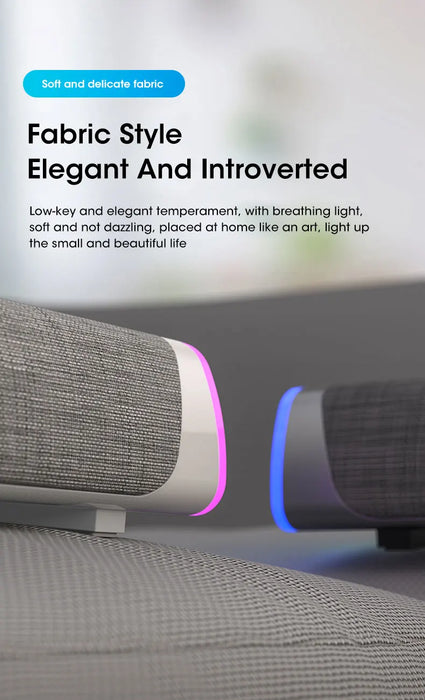 4D Stereo Sound Bar Speaker — Bluetooth 5.0, USB-Powered, AUX