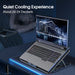 Laptop Cooling Pad for 12–17.3-inch Laptops — 6 Quiet Fans, 7-Stage Height & Phone Holder