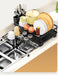 Extendable Over‑Sink Dish Drying Rack – Carbon Steel, Large Capacity