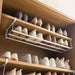 Adjustable Bamboo Shoe Rack – Space-Saving Double-Layer Wardrobe Organizer (White)