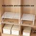 Adjustable Wardrobe Layered Shelves — Retractable Storage Rack for Closet, Cabinet and Shoe Organisation