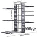 8-Tier Adjustable Pan & Pot Organiser Rack — 3 Assembly Options