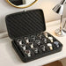15-Slot Velvet Watch & Jewellery Storage Box, Portable Black (Size L)