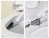 Silicone Toilet Brush with Quick‑Dry Base, Flexible Flat Head and Non‑Slip Handle