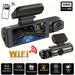 1080P Wi‑Fi Dual Dash Cam — Front & Interior, Night Vision, Loop Recording