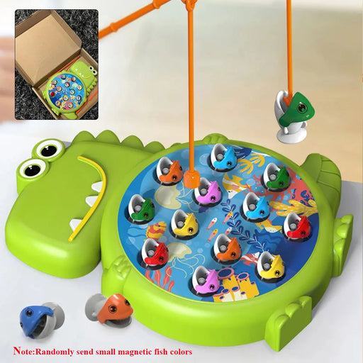 Dinosaur Magnetic Fishing Game — Montessori Rod Toy for 3–6 Years