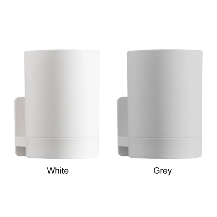 Drill-Free Wall-Mounted Toothbrush & Toothpaste Holder with Removable Cup