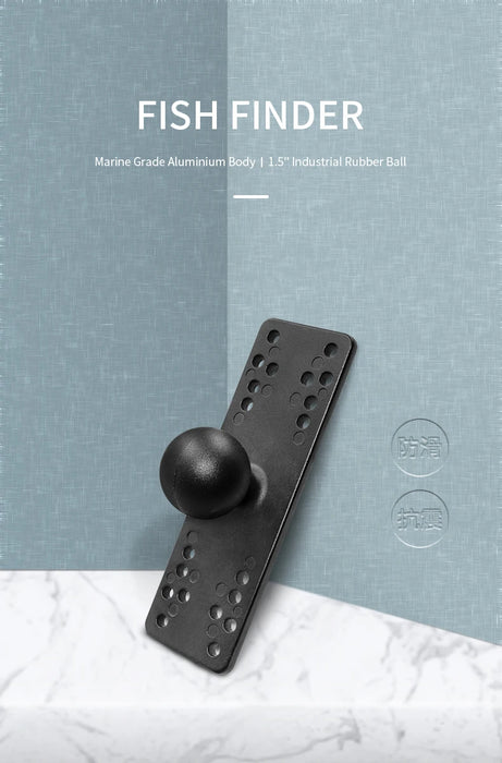 1.5in Ball Base Adapter – 360° Anti-slip RAM-style Mount for Fishfinder & GPS