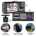 1080P Dual Dash Cam — Front and Interior with IR Night Vision