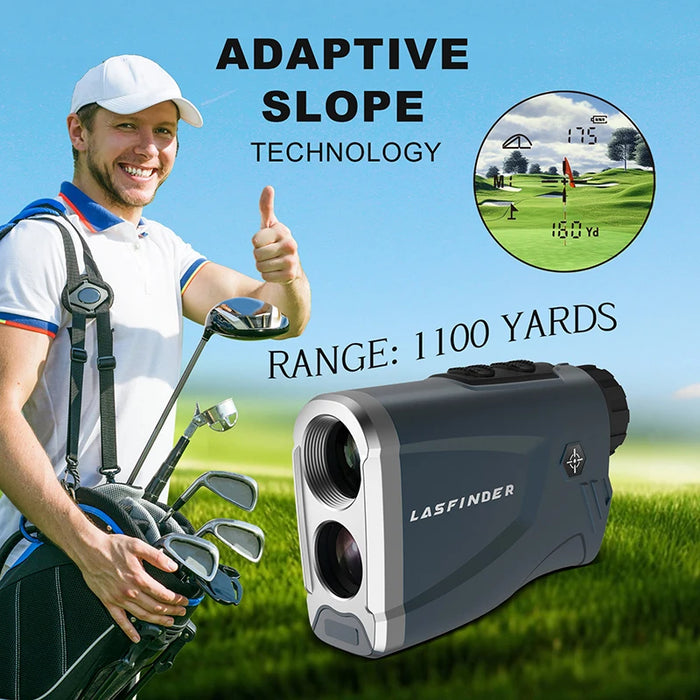 1000m Laser Rangefinder 6x — Slope & Flag Lock, Vibration Feedback, Angle Measurement