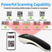 Mini Handheld 2D Barcode Scanner — Wireless (2.4G/Bluetooth) & USB, 1D/2D/QR/PDF417 with Storage