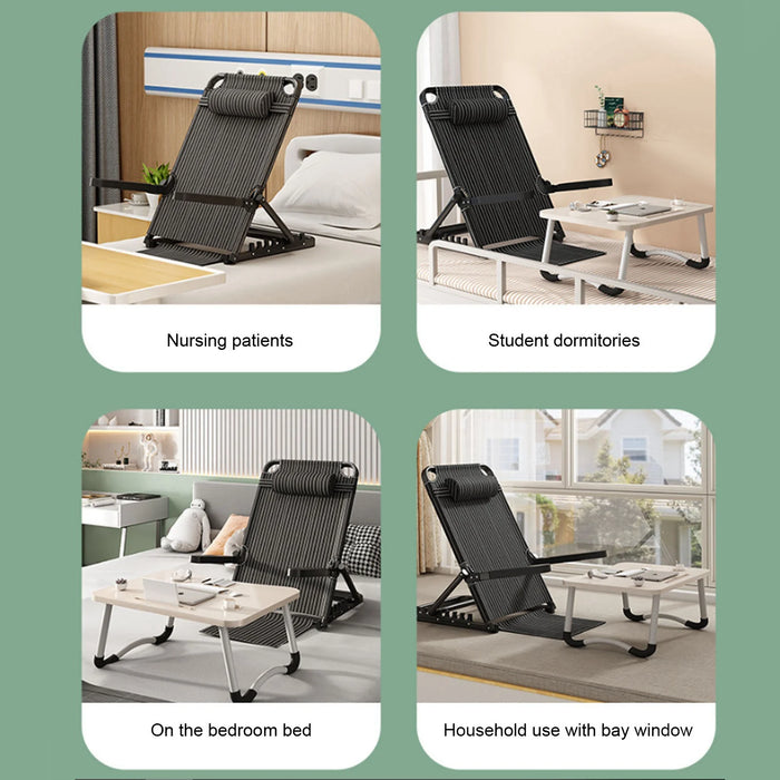 Adjustable Lifting Bed Backrest Floor Chair with Head Pillow — 6‑Position Anti‑Slip