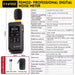 FDM-02 Digital Noise Meter — 30–130 dB A/C-weighted Handheld Decibel Meter