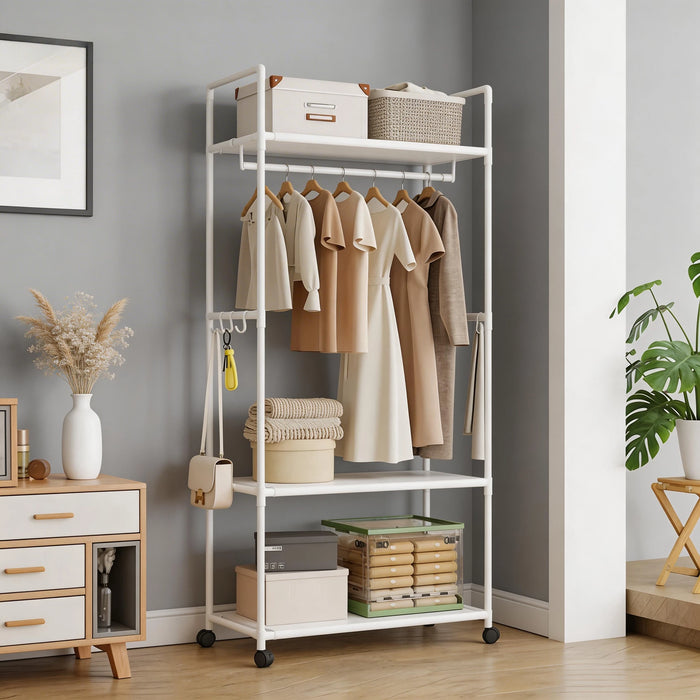 Multi‑functional Coat Rack — Space‑saving Hanger with Multi-layer Storage Shelf