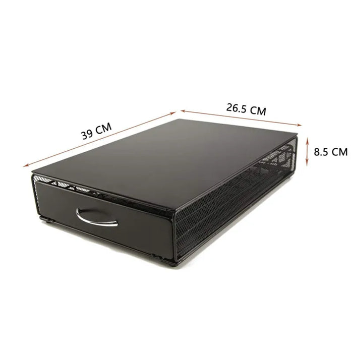 Coffee Capsule Pod Holder Metal Drawer Organiser — Compatible with Nespresso Vertuo, Vertuoline, Dolce Gusto, Verismo & Lavazza — Black