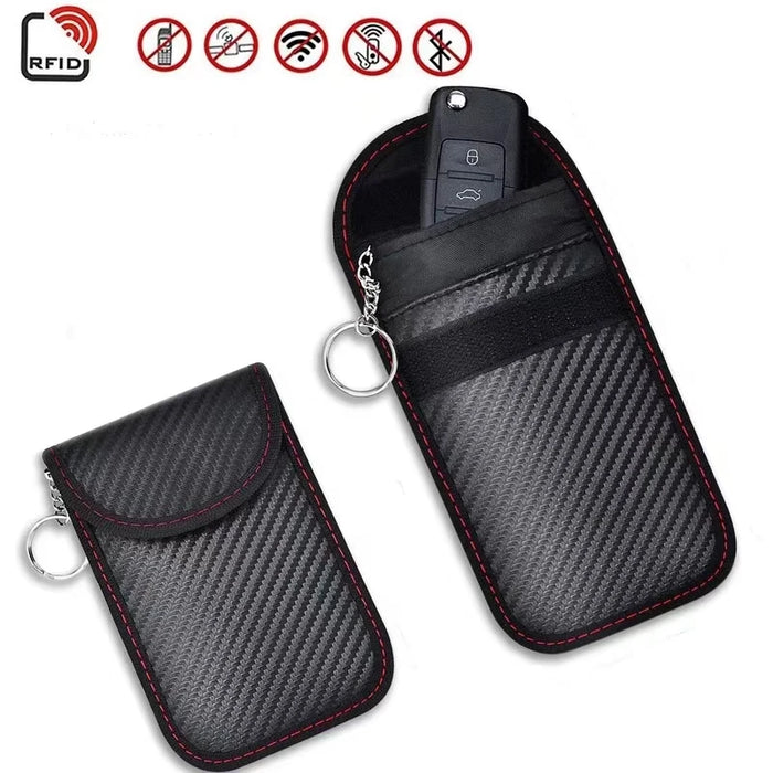 Car Key Signal Shielding Pouch — Faraday RFID Blocker for Keyless Fobs