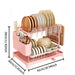 Stainless Steel 2-Tier Dish Rack — Hygienic Residue-Free Drying, Compact Kitchen Organiser