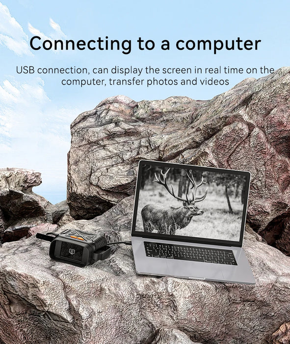 1080P Night Vision Binoculars 10x Digital — 800m Full-Dark IR, 2.8" Screen