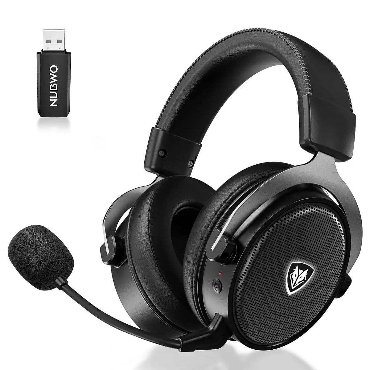 NUBWO® G Series - Auscultadores Gaming Sem Fios com Tecnologia 2.4GHz e Bluetooth 5.3, Microfone com Cancelamento de Ruído e Som Estéreo - Compatível com PS5 / PS4 / PC / Computador / Telemóvel / XBOX / Switch