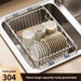 Telescopic Stainless Steel Sink Drainer Basket – Dish Rack Organiser
