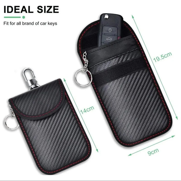 Faraday Key Fob Signal Blocker – Carbon Fibre RFID Protector (Various Sizes)