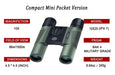 10x25 Compact Folding Binoculars — Lightweight Pocket Travel Binoculars for Adults & Kids
