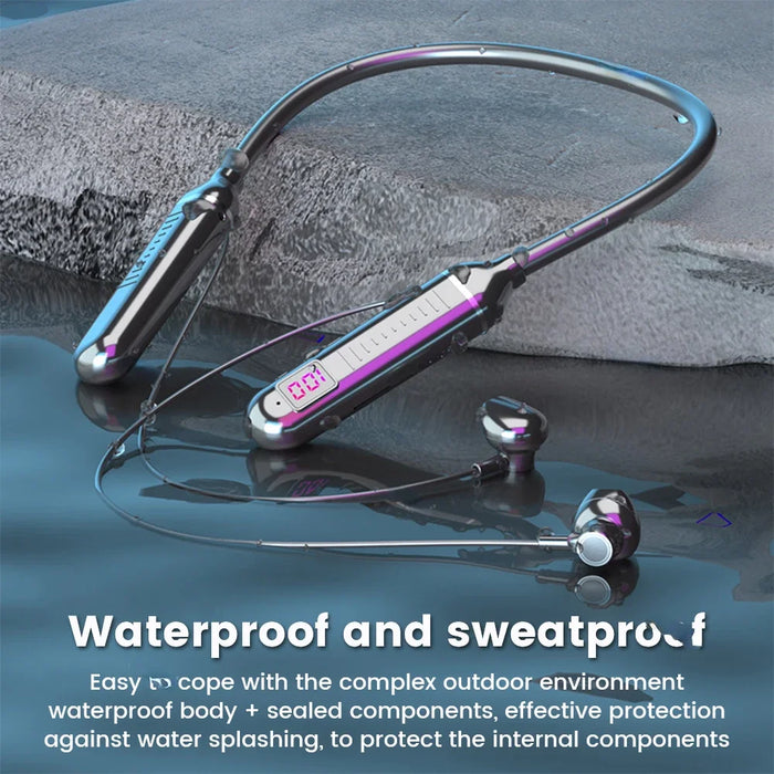 Neckband Earphones G07 — Bluetooth 5.1, ANC, LED Display, Waterproof