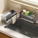 Kitchen Sink Stand & Sponge Holder – Metal Dish Drainer Organiser (Grey/White/Black)