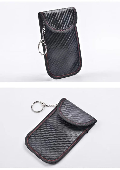 Car Key Signal Shielding Pouch — Faraday RFID Blocker for Keyless Fobs