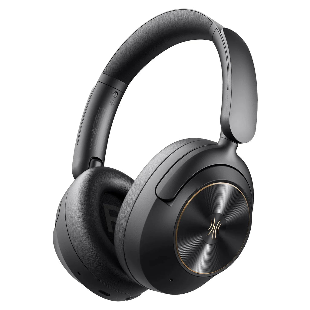 Focus A6 - Auscultadores Bluetooth 6.0 Sem Fios com Cancelamento Ativo de Ruído Híbrido 48dB, Over Ear, Áudio Hi-Res, LDAC, Microfone Integrado, Controlo por APP - Perfeitos para Deslocações, Trabalho, Viagens e Amantes de Música Imersiva