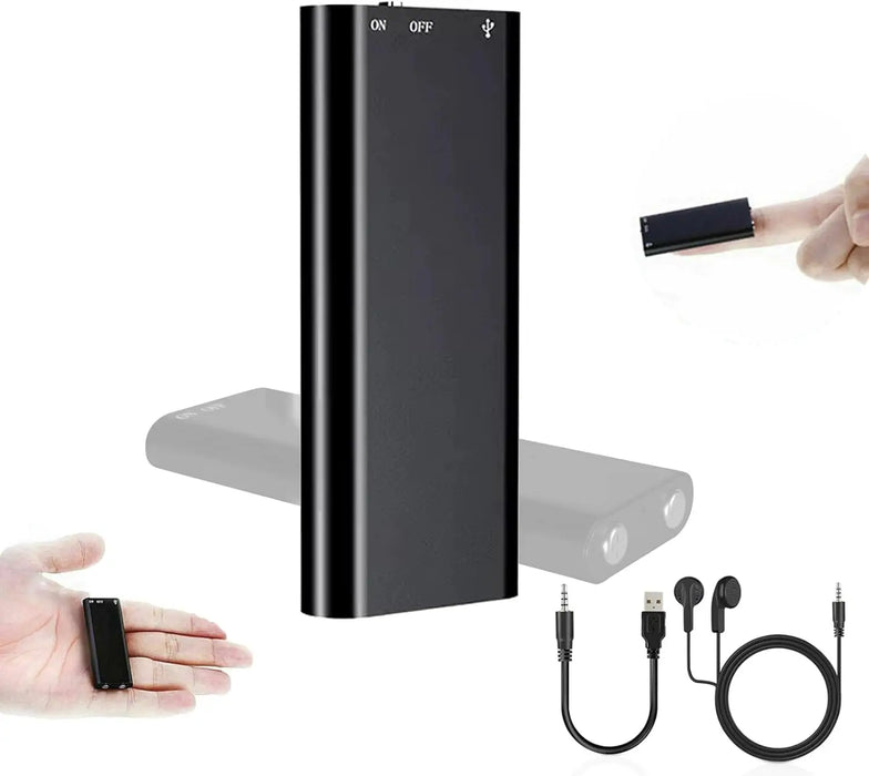 Ultra-slim Mini Voice Recorder — 4/8/16/32GB, WAV/MP3 & USB