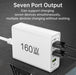 7-in-1 160W USB Charging Station – PD Type-C & USB-A, EU/US Plug, iPhone/Samsung/Xiaomi Compatible