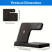 3-in-1 Magnetic Wireless Charger Stand — 15W Fast Charging Dock for iPhone 15/14/13, Apple Watch & AirPods