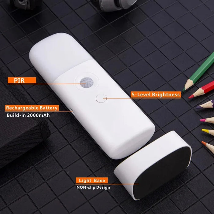 LED-rörelsesensor nattlampa USB-uppladdningsbar - dimbar, bärbar, aktiverad nattlampa för barnrum, sovrum, hall - idealisk belysningslösning för barns säkerhet och komfort
